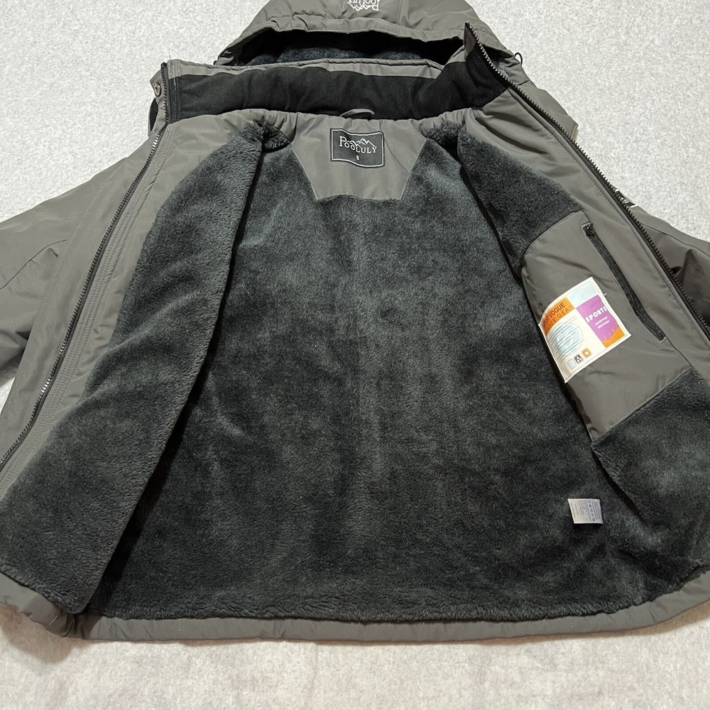 Pooluly Jacket Women's Small Black Sherpa Lined Breathable Hooded Cozy Warm - Picture 5 of 14